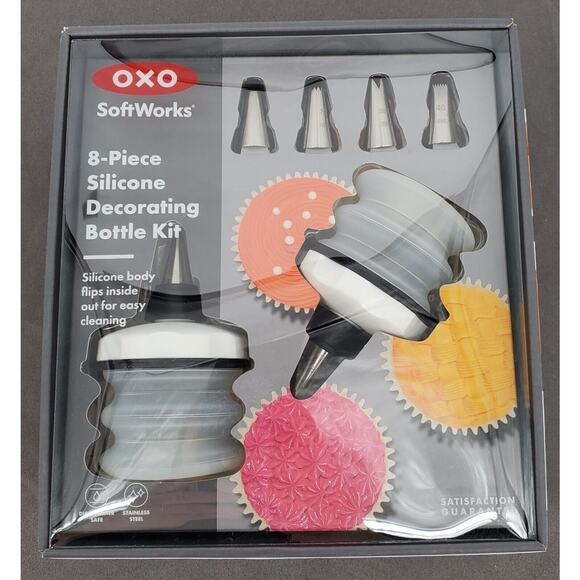 OXO SoftWorks 8 Piece Silicone Decorating Bottle Kit New - Picture 1 of 5